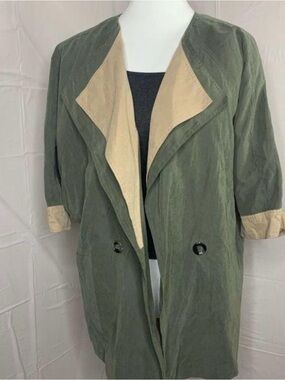 Lush Olive Green 3/4- Sleeve Slouchy Blazer Size Small/Medium